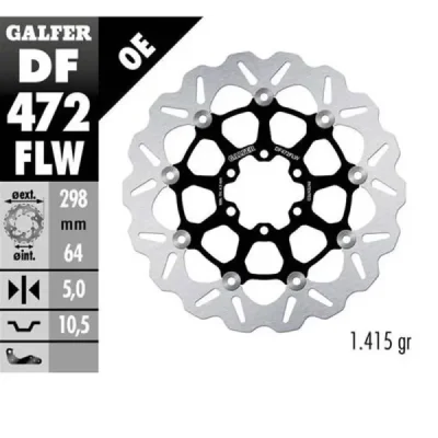 Tarcza hamulcowa Galfer Wave  pływająca przód/tył (DF472FLW)