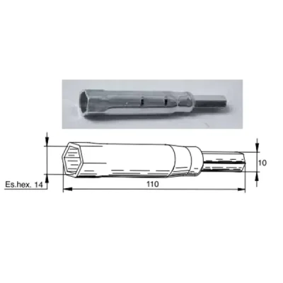 Klucz do świec zapłonowych Honda 14mm 110mm - Buzzetti Klucz do świec zapłonowych Honda 14mm 110mm - Buzzetti