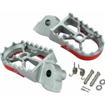 Buzzetti podnóżki stalowe Honda CR/CRF 125-450/1000 '02-'23 z zestawem montażowym Buzzetti podnóżki stalowe Honda CR/CRF 125-450/1000 '02-'23 z zestawem montażowym
