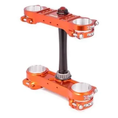 Półki zawieszenia przedniego ROCS PRO TRIPLE CLAMPS pomarańczowy offset 20mm-22mm - X-TRIG