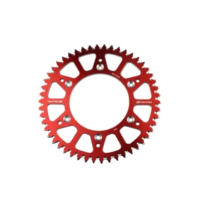 Zębatka tylna aluminiowa czerwona Honda CR/CRF, CRF 250R 04-24, CRD 450R 02-24, Beta RR 13-24 - SCAR Zębatka tylna aluminiowa czerwona Honda CR/CRF, CRF 250R 04-24, CRD 450R 02-24, Beta RR 13-24 - SCAR