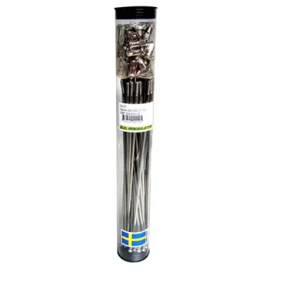 Szprychy tylne komplet 18" 9G/250 OEM: 34L-25304-00 Yamaha XT 500 '86-'87, XT 500Z '87, XT 550 '82-'83, XT 600 '86-'89, XT 600Z 
