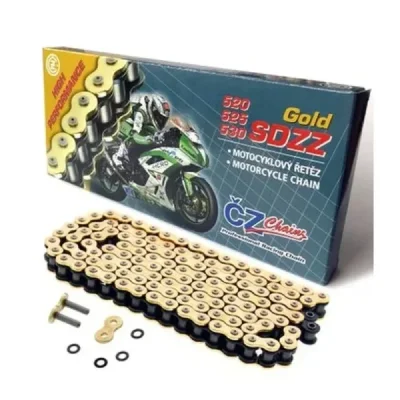 Cz Łańcuch Napędowy 530 Sdzz (118 Ogniw) Active Ring (X-Ring) Złoty Do 1400 Ccm (48,6 Kn) + Zakuwka Drążona