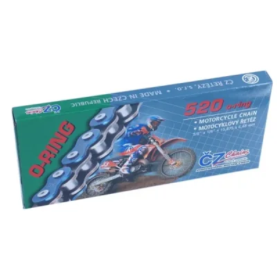 Cz Łańcuch Napędowy 520 Rdo (118 Ogniw) O-Ring Do 450 Ccm (33,8 Kn) (Z Otworami Wyrzucającymi Błoto) + Zakuwka Cz Łańcuch Napędowy 520 Rdo (118 Ogniw) O-Ring Do 450 Ccm (33,8 Kn) (Z Otworami Wyrzucającymi Błoto) + Zakuwka