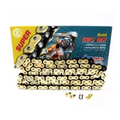 Cz Łańcuch Napędowy 520 Mx (118 Ogniw) Złoty (Motocross) Do 450 Ccm (35,8 Kn) + Zapinka