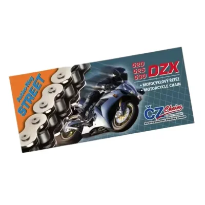 Cz Łańcuch Napędowy 525 Dzx (124 Ogniwa) Active Ring (X-Ring) Chrom Do 1000 Ccm (40,0 Kn) + Zakuwka Drążona Cz Łańcuch Napędowy 525 Dzx (124 Ogniwa) Active Ring (X-Ring) Chrom Do 1000 Ccm (40,0 Kn) + Zakuwka Drążona