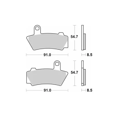 Klocki hamulcowe SBS 995LS KH748 Street Excel/Racing Sinter złoty - 995LS