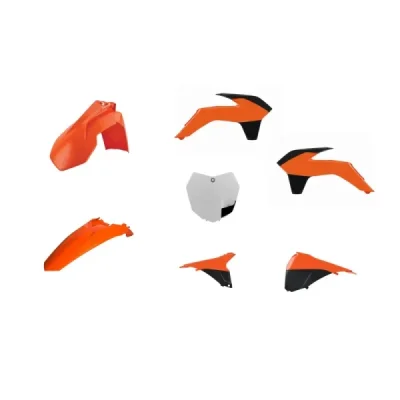 Zestaw plastików Body Kit Polisport pomarańczowo czarno biały (90558) Zestaw plastików Body Kit Polisport pomarańczowo czarno biały (90558)