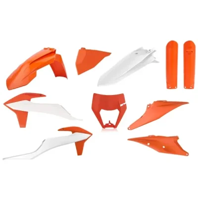 Zestaw plastików Body Kit Polisport pomarańczowy biały - 91325 Zestaw plastików Body Kit Polisport pomarańczowy biały - 91325