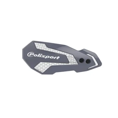 Komplet osłon dłoni listki handbary Polisport MX Flow z zestawem montażowym Beta RR 2T 4T 12-23 szary biały - 8308200052