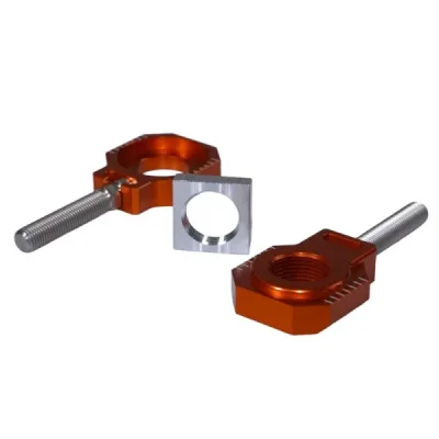 Napinacz tylnej osi ze śrubą kolor pomarańczowy KTM SX/XC/SXF/XCF 125-450 2023, Husqvarna TC/TX/FC/FX 125-450 2023 - Accel Napinacz tylnej osi ze śrubą kolor pomarańczowy KTM SX/XC/SXF/XCF 125-450 2023, Husqvarna TC/TX/FC/FX 125-450 2023 - Accel