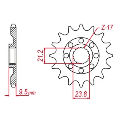 Zębatka przód Grosskopf RMZ 450 2133 15z (58115G) Zębatka przód Grosskopf RMZ 450 2133 15z (58115G)
