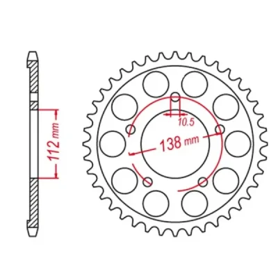 Zębatka tył Grosskopf 4448 48z Yamaha R6 99-02 rozmiar 530 (444848G)