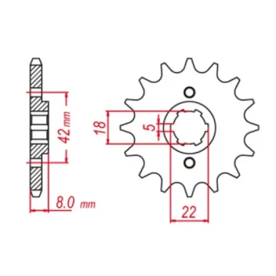 Zębatka przód Grosskopf KX 125 94-07 423 13z (43113G) Zębatka przód Grosskopf KX 125 94-07 423 13z (43113G)