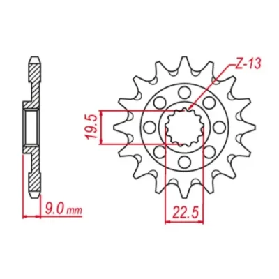 Zębatka przód Grosskopf 2259 13z 2292 13 Suzuki RMZ 250 13-16 E437-13 JTF1442.13 (225913G) Zębatka przód Grosskopf 2259 13z 2292 13 Suzuki RMZ 250 13-16 E437-13 JTF1442.13 (225913G)