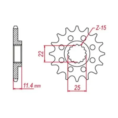 Zębatka przód Grosskopf 1252 17z (125217G) Zębatka przód Grosskopf 1252 17z (125217G)