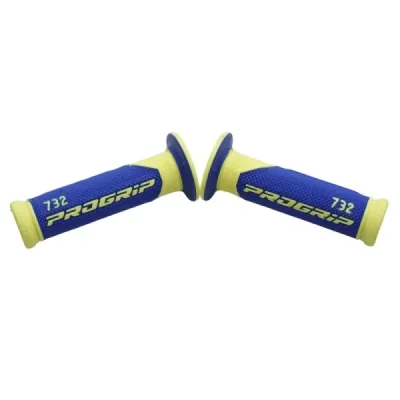 Manetki PG732 Road dwuskładnikowe żółty fluo/niebieski 22+25mm dł.125mm - PRO GRIP Manetki PG732 Road dwuskładnikowe żółty fluo/niebieski 22+25mm dł.125mm - PRO GRIP