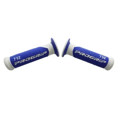 Manetki szosowe PG732 Road dwuskładnikowe biały/niebieski 22+25mm dł.125mm - PRO GRIP