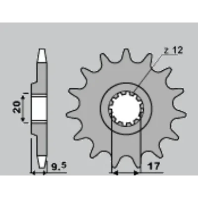 Jr Zębatka Przednia 7005 13 Ktm Sx 65 '98-'15 (Jtf1906.13)