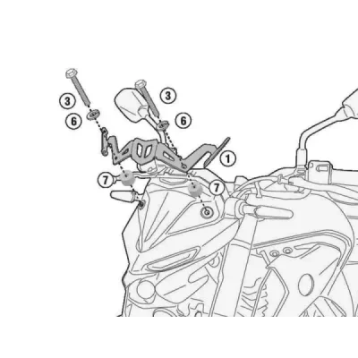 Mocowanie szyby Kappa  4128SK Yamaha MT-03 321 20 (A2151AK)