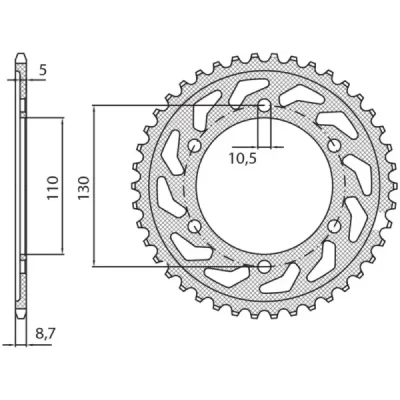 Zębatka tylna 4440 stalowa 48 Yamaha R6 03-05 JTR1875.48 łańcuch 532 - SUNSTAR Zębatka tylna 4440 stalowa 48 Yamaha R6 03-05 JTR1875.48 łańcuch 532 - SUNSTAR