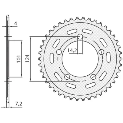 Zębatka tylna 4508 39 stalowa łańcuch 525 KTM 950/990/1190 RC8/Duke/Supermoto - SUNSTAR Zębatka tylna 4508 39 stalowa łańcuch 525 KTM 950/990/1190 RC8/Duke/Supermoto - SUNSTAR