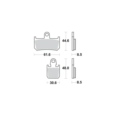 Klocki hamulcowe SBS KH442 4 Track & Sport Sinter złoty (839RST) Klocki hamulcowe SBS KH442 4 Track & Sport Sinter złoty (839RST)