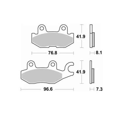 Klocki hamulcowe SBS Offroad Sinter Carbon (973SI) Klocki hamulcowe SBS Offroad Sinter Carbon (973SI)