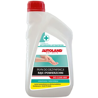 Bio-Clean płyn do dezynfekcji rąk i powierzchni 1l - Autoland Bio-Clean płyn do dezynfekcji rąk i powierzchni 1l - Autoland