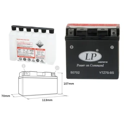 Akumulator bezobsługowy 12V 6 Ah Landport YTZ7S-BS (YTZ7SBS L)