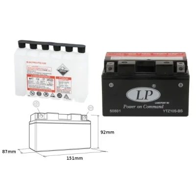 Akumulator bezobsługowy 12V 8.6 Ah Landport YTZ10S-BS (YTZ10SBS L) Akumulator bezobsługowy 12V 8.6 Ah Landport YTZ10S-BS (YTZ10SBS L)