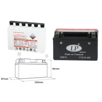 Akumulator bezobsługowy 12V 6 Ah Landport YTX7A-BS (YTX7ABS L) Akumulator bezobsługowy 12V 6 Ah Landport YTX7A-BS (YTX7ABS L)