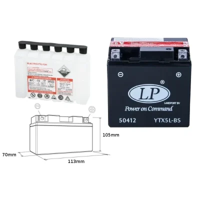 Akumulator bezobsługowy 12V 5 Ah Landport YTX5L-BS (YTX5LBS L) Akumulator bezobsługowy 12V 5 Ah Landport YTX5L-BS (YTX5LBS L)