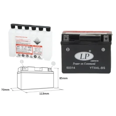 Akumulator bezobsługowy 12V 4 Ah Landport YTX4L-BS (YTX4LBS L) Akumulator bezobsługowy 12V 4 Ah Landport YTX4L-BS (YTX4LBS L)