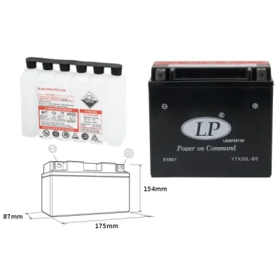 Akumulator bezobsługowy Landport YTX20L-BS 12V 18Ah (YTX20LBS L)