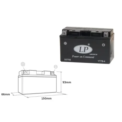 Akumulator bezobsługowy Landport YT7B-4 12V 6,5Ah (YT7B4 L)