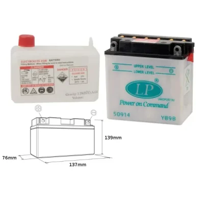 Landport Akumulator Yb9-B (Md Lb9B) 12V 9Ah 137X76X140 (12N9-4B-1) Obsługowy - Elektrolit Osobno (4) Ue2019/1148 Landport Akumulator Yb9-B (Md Lb9B) 12V 9Ah 137X76X140 (12N9-4B-1) Obsługowy - Elektrolit Osobno (4) Ue2019/1148