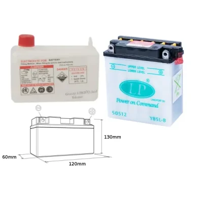 Landport Akumulator Yb5L-B (Md Lb5L-B) 12V 5Ah 121X61X131 (12N5-3B) Obsługowy - Elektrolit Osobno (4) Ue2019/1148