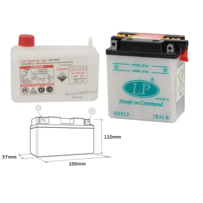 Landport Akumulator Yb3L-B (Md Lb3L-B) 12V 3Ah 99X57X111 Obsługowy - Elektrolit Osobno (4) Ue2019/1148
