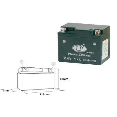 Akumulator bezobsługowy Landport SLA12-4S 12V 5Ah (SLA12-4S L) Akumulator bezobsługowy Landport SLA12-4S 12V 5Ah (SLA12-4S L)