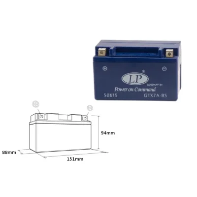 Akumulator żelowy Landport GTX7A-4 YTX7A-4 12V 6Ah (GTX7A4 L) Akumulator żelowy Landport GTX7A-4 YTX7A-4 12V 6Ah (GTX7A4 L)