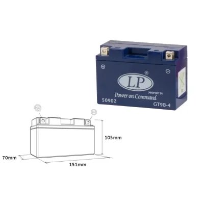 Akumulator żelowy Landport GT9B-4 YT9B-4 12V 8Ah (GT9B4 L)