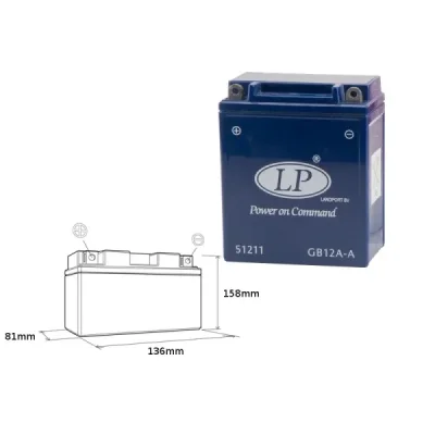 Akumulator żelowy 12V 12 Ah Landport GB12A-A YB12A-A 12V 12Ah (GB12AA L)