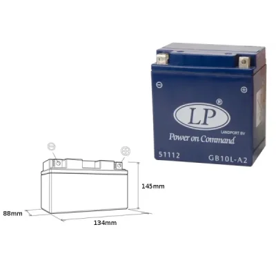 Akumulator żelowy 12V 11 Ah Landport GB10L-A2 YB10L-A2 12V 10Ah (GB10LA2 L)
