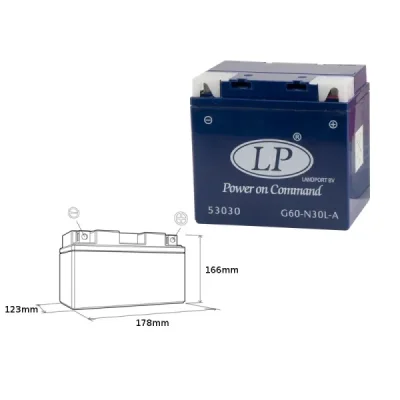 Akumulator żelowy Landport G60-N30L-A 12V 30Ah (G60N30LA L) Akumulator żelowy Landport G60-N30L-A 12V 30Ah (G60N30LA L)