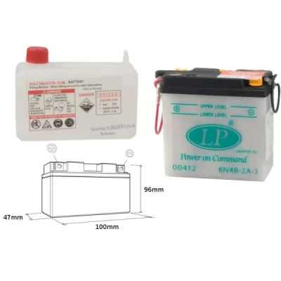 Akumulator standardowy Landport 6N4B-2A-3 6V 4Ah (6N4B2A3/EL L)