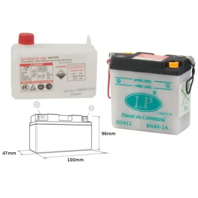 Akumulator standardowy Landport 6N4B-2A 6V 4Ah (6N4B2A/EL L)