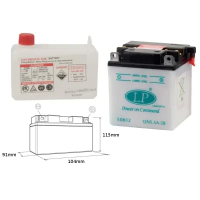 Akumulator standardowy Landport 12N5.5A-3B 12V 5,5Ah (12N5,5A3B/EL L)