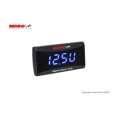 Zegarek woltomierz Koso Super Slim niebieskie cyfry (BA024B50) Zegarek woltomierz Koso Super Slim niebieskie cyfry (BA024B50)