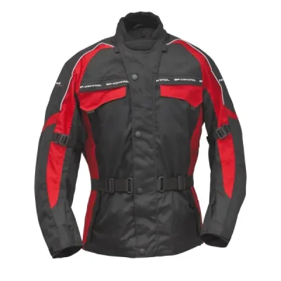 Roleff Wielka Kurtka Tekstylna Długa Model Reno (2W1) Czarny/Czerwony M